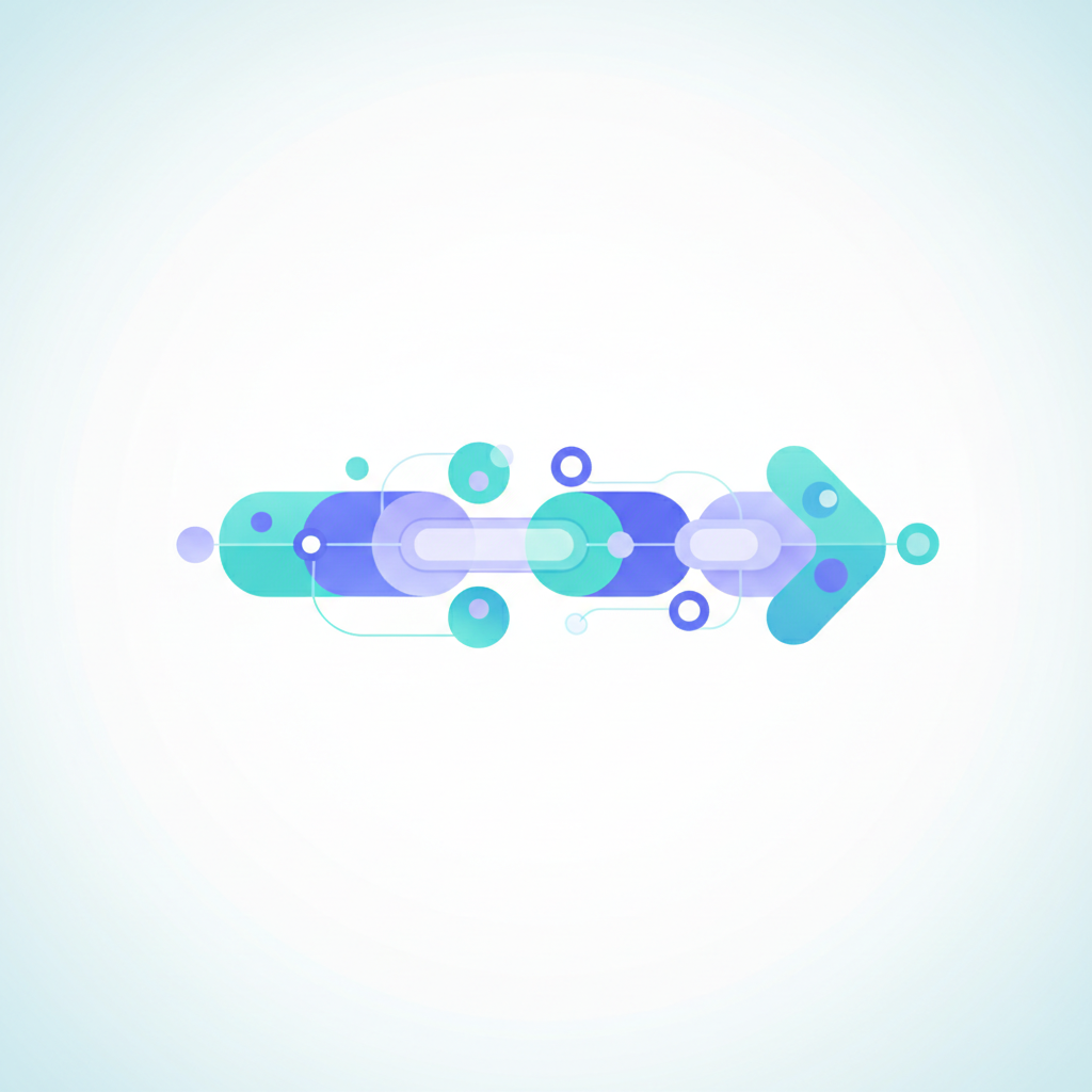 Illustration abstraite représentant une orientation claire et un accompagnement structuré