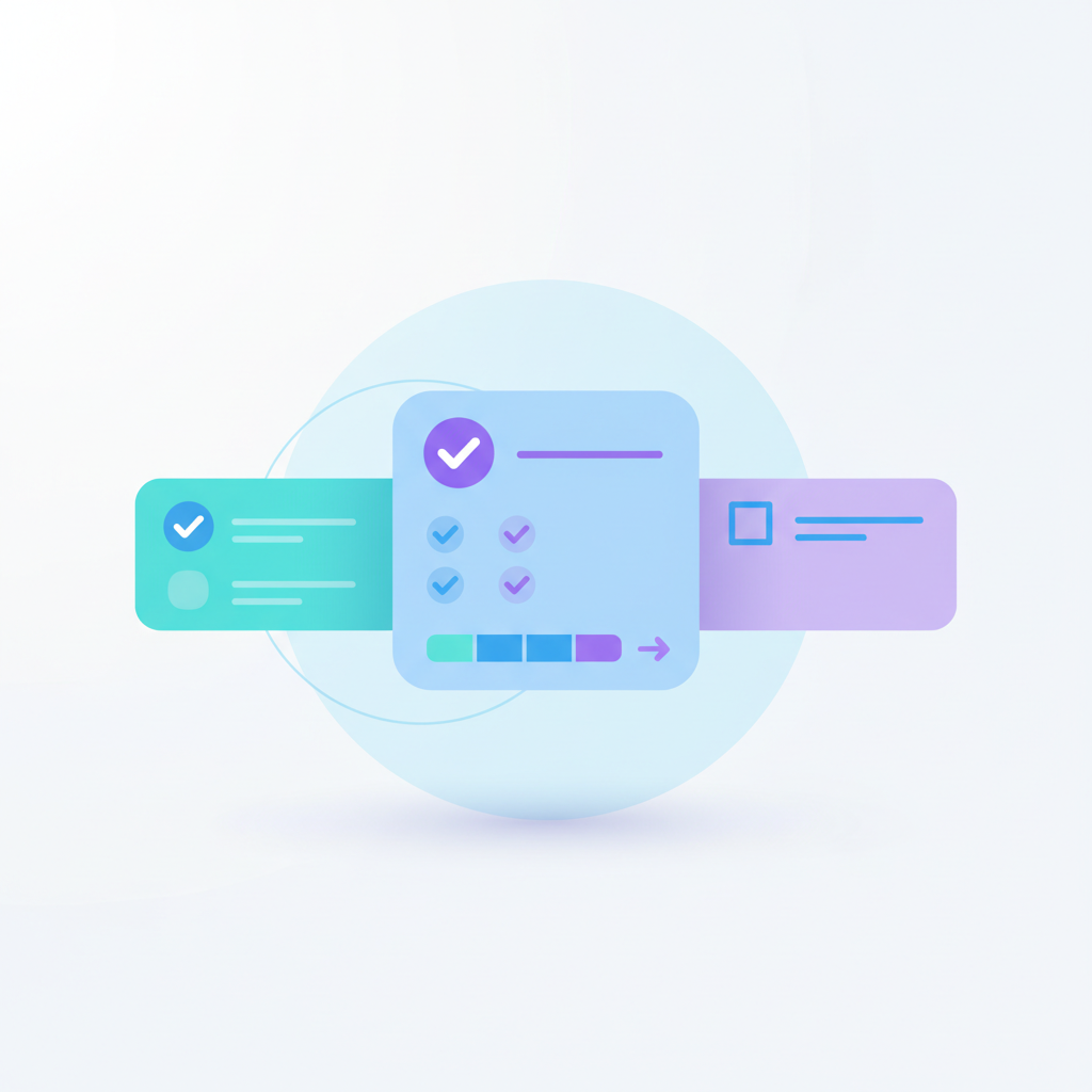 Illustration représentant un questionnaire structuré